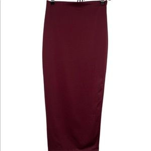 Burgundy Pencil Skirt